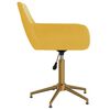 vidaXL Pasukamos valgomojo kėdės, 4vnt., geltonos spalvos, aksomas