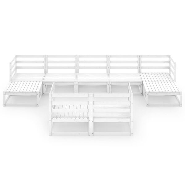 vidaXL Sodo poilsio baldų komplektas, 9 dalių, pu&scaron;ies medienos masyvas