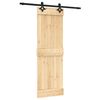 vidaXL Slankios durys Natūrali ir juoda 70 x 210 cm