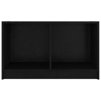 vidaXL Televizoriaus spintelė, juoda, 70x33x42cm, pušies masyvas