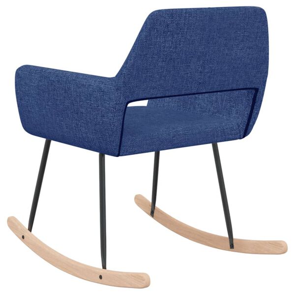 vidaXL Supama kėdė, mėlynos spalvos, audinys