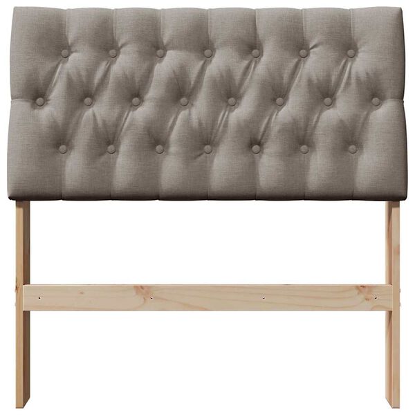 vidaXL Apmušta lovos galvūgalis Taupe 90 cm Kietos pušies mediena