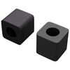 vidaXL Stalčiaus laikiklis 2 vnt. Juoda 15 x 15 x 15mm PP kopolimeras