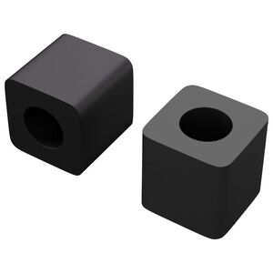 vidaXL Stalčiaus laikiklis 2 vnt. Juoda 15 x 15 x 15mm PP kopolimeras