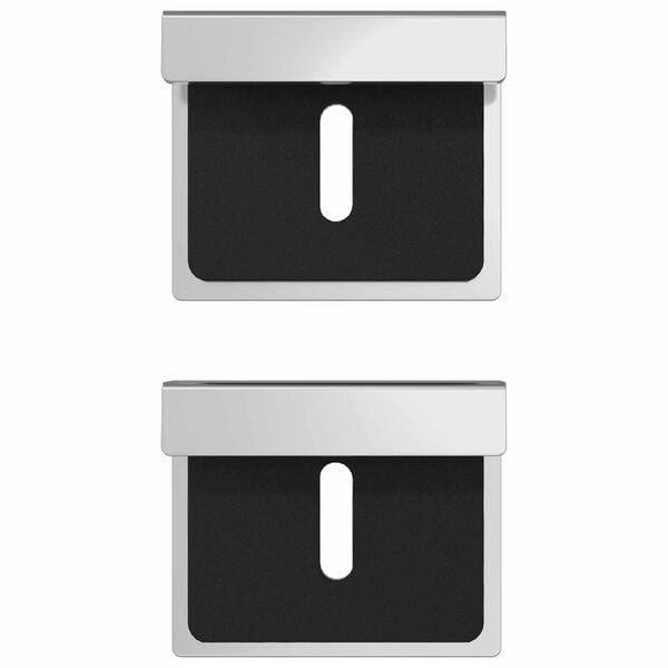 vidaXL Veidrodžio laikiklis 12 pcs Nikelio 35 x 30 x 8,3 mm Plienas