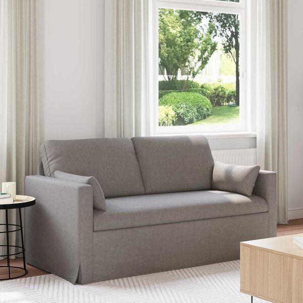vidaXL Sofa Taupe Bendri matmenys: 158 x 78 cm (P X G x A) Aksomas