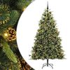 vidaXL Dirbtinis sulankstomas kalėdų medis su kankorėžiais 210 cm