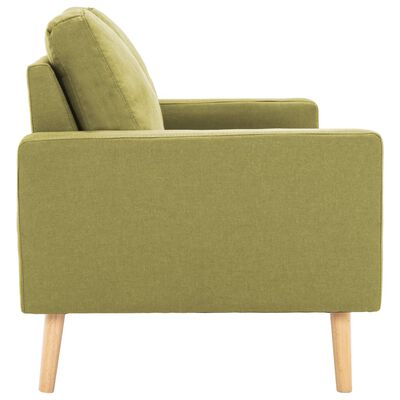 vidaXL Dvivietė sofa, žalios spalvos, audinys