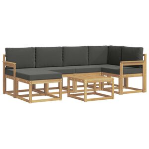 vidaXL Lauko sofos komplektas 7 vnt. Balta ir antracito