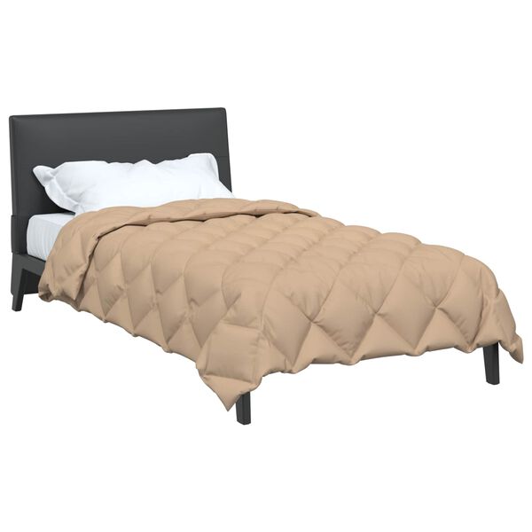 vidaXL Žiemos antklodė Taupe 220 x 135 cm Mikropluo&scaron;tas