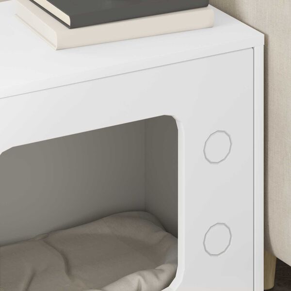 vidaXL Katės namelis Balta 51 x 30 x 52 cm Apdirbta mediena