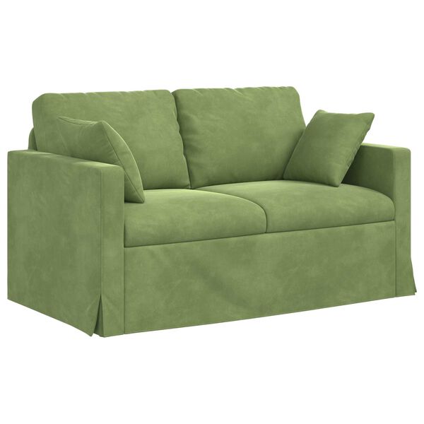vidaXL Sofa &Scaron;viesiai žalia 138 x 78 x 80 cm Aksomas