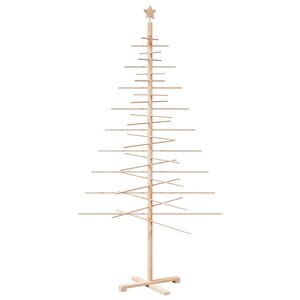 vidaXL Medinė Kalėdų eglutė, 210cm, pu&scaron;ies medienos masyvas