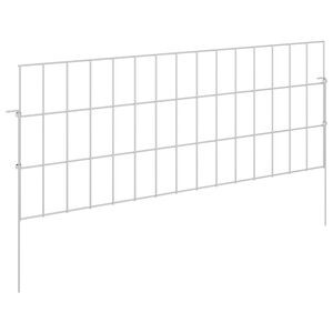 vidaXL Sodo tvora su kuoliukais 24 vnt. 75 x 30 cm Sidabrinė