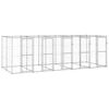 vidaXL Lauko voljeras &scaron;unims, galvanizuotas plienas, 12,1m&sup2;