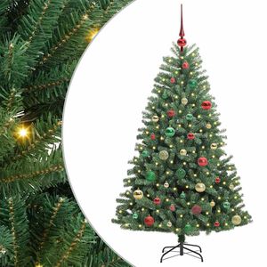 vidaXL Dirbtinė Sulankstoma Kalėdų Eglutė Žalia 150 cm PVC ir metalas