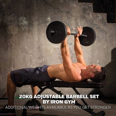 Iron Gym Reguliuojamos štangos rinkinys, 20kg, IRG034