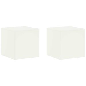 vidaXL Augalų stovas 2 pcs Balta 40 x 40 x 40 cm Plienas