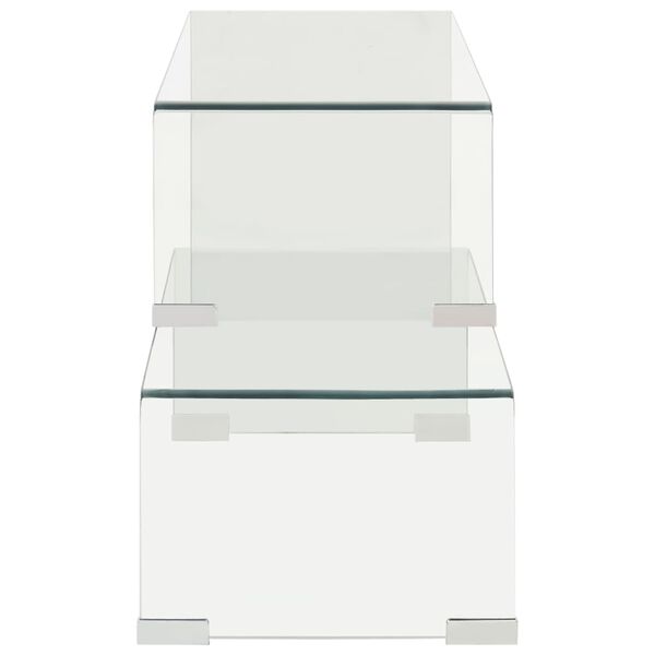 vidaXL Kavos staliukų rinkinys, 2dalių, 90x30x20/110x30x40cm, stiklas