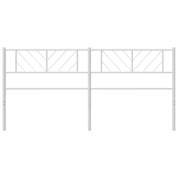 vidaXL Metalinis galvūgalis, baltos spalvos, 193cm