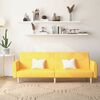 vidaXL Dvivietė sofa-lova, geltonos spalvos, audinys