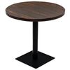 vidaXL Bistro staliukas, MDF ir plienas, apval., 80x75cm, tams. uosis