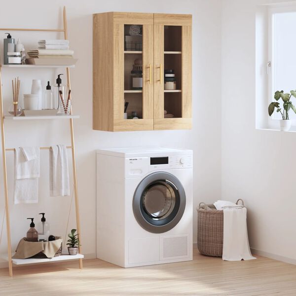 vidaXL Prie sienos montuojama spintelė, sonoma ąžuolo, 69,5x34x90cm