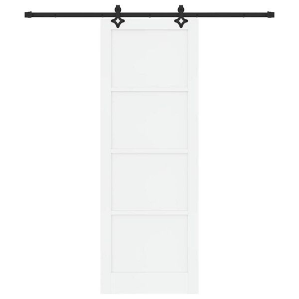 vidaXL Slankios durys ORKDAL Balta 83 x 232 cm Kietos pu&scaron;ies mediena