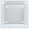 vidaXL Stulpų pagrindai kvadratiniai, 12vnt., sidabriniai, 121x121mm