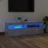 vidaXL TV spintelė su LED ap&scaron;vietimu, betono pilka, 120x35x40 cm