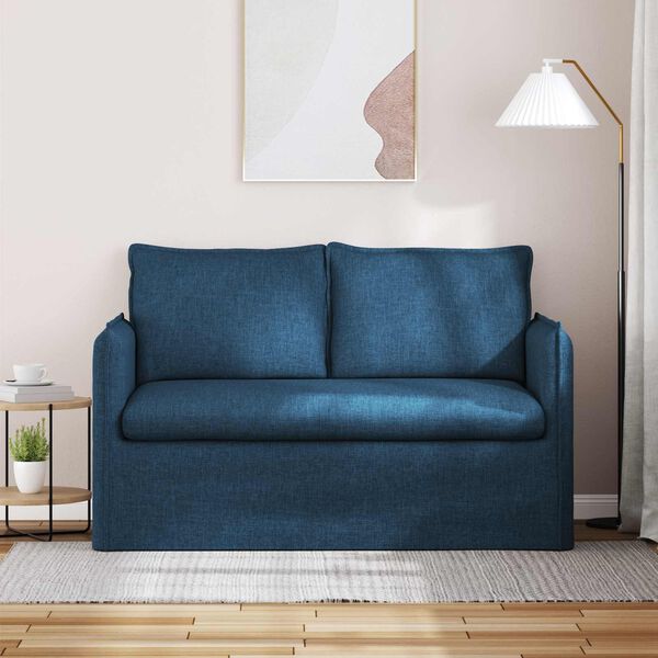 vidaXL Sofa 120cm Mėlyna Metalas