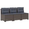vidaXL 3-vietė sodo sofa su pagalvėlėmis, Rattan i&scaron;vaizda 3 vietos PP