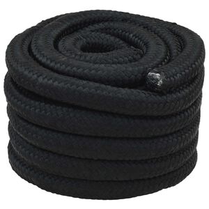 vidaXL Laivo virvė 5 m 3 Juoda PP