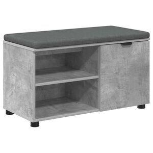 vidaXL Koridoriaus suolas su pagalve Betono Pilka 80 x 38 x 46 cm