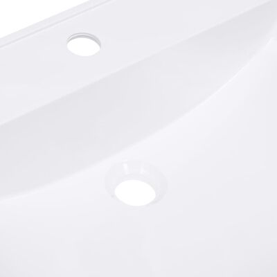 vidaXL Įmontuojamas praustuvas, baltos spalvos, 750x460x130mm, SMC