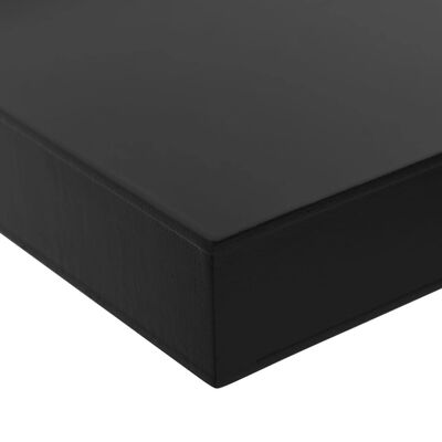 vidaXL Pakabinamos sieninės lentynos, 2vnt., juodos, 80x20x3,8cm
