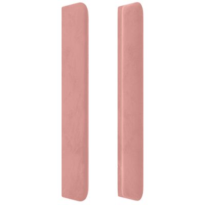 vidaXL Lova su spyruoklėmis ir čiužiniu, rožinė, 160x200 cm, aksomas