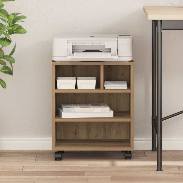 vidaXL Spausdintuvo laikiklis artisano ąžuolo 41 x 32 x 48 cm