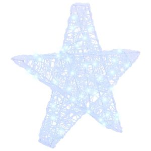 vidaXL 3D žvaigždė su 50 LED &Scaron;alta balta 55 x 53.5 x 10 cm Akrilas