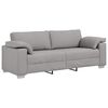 vidaXL Sofa 3 pcs Debesų pilka Lino mi&scaron;inio audinys