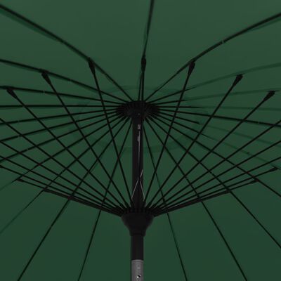 vidaXL Lauko skėtis su aliuminio stulpu, žalios spalvos, 270cm