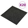 vidaXL Kilimas 20 pcs Juoda 50 x 50 x 0,5 cm Bitumas