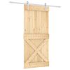 vidaXL Slankios durys Natūrali ir Balta 95 x 210 cm