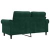 vidaXL Dvivietė sofa, tamsiai žalios spalvos, 120cm, aksomas