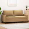 vidaXL Dvivietė sofa, rudos spalvos, 140cm, aksomas