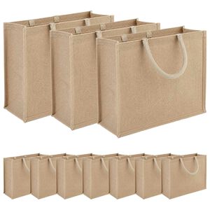 vidaXL Džiuto piniginės 10 Natūrali 42 x 33 x 19 cm 100% Tossa Džiutas