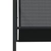 vidaXL Sodo kėdės, 4vnt., juodos, plienas/tekstilenas