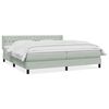 vidaXL Box Spring Lova su čiužiniu &Scaron;viesiai pilka 200x220 cm aksomas