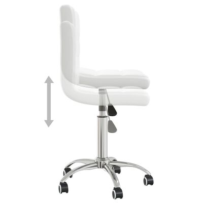 vidaXL Pasukama valgomojo kėdė, baltos spalvos, dirbtinė oda (334333)
