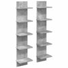 vidaXL Sieninė lentyna 2 pcs Betono pilka 22 x 15 x 100 cm